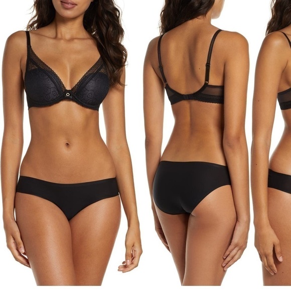 Chantelle Lingerie Festivite Underwire Contour Black Bra - Picture 5 of 9